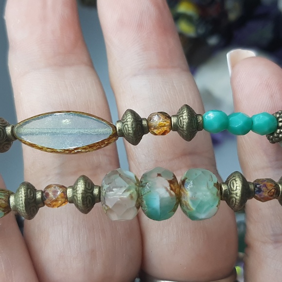 Handmade 2 Strand Czech Glass Bracelet - Picture 5 of 5